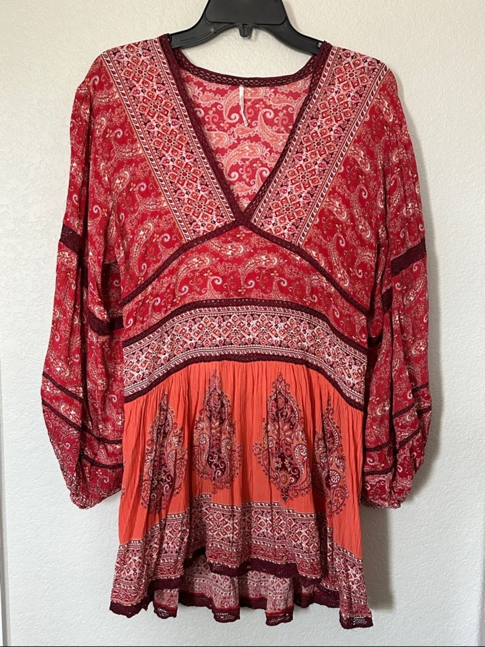 Free People Luna Scarf Print Mini Dress